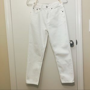 100% cotton Cream Crop Jean